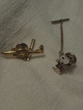 Aviation Tie Pins 2 in LOT Snoopy and OMNI 64